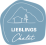 Logo con chalet stilizzato davanti a una montagna e la scritta Lieblings Chalet